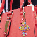 4pcs/set DIY Special-shaped Diamond Painting Mushroom Keychain Key Rings