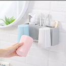 Wall Mounted Toothbrush Holder Cup Box Toothpaste Holder Bathroom Organise DHV