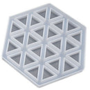4X(Coaster Concrete Silicone Mould Diamond Stripe Shaped Design Diy Epoxy RW5K6)