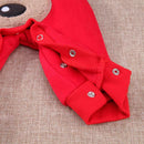Winter Newborn Baby Thicken Fleece Cartoon Long Sleeves Romper(Red/70)