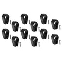 Pack of 12x Bimini Top Jaw Slide Boats Black Nylon Round Tubing Hardware