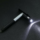 4 in 1 LED Folding Light Screen Stylus Touch Ballpoint Pen (Black) A