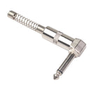 2Pieces 6.35 mm (1/4") Male Right Angle TS Audio Plug Connector Adapter