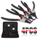 4pcs 7" Portable Internal External Retaining Clips Snap Ring Circlip Pliers #