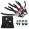 4pcs 7" Portable Internal External Retaining Clips Snap Ring Circlip Pliers #