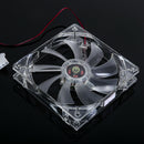 LED Light CPU Cooling Fan Computer PC Clear Case Quad 12CM Heatsink Red