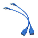 SuperSpeed USB 3.0 Male to Female Extension Cable, 90 Degree Adapter Connection,