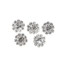 5Pcs 12mm Round Rhinestone Shank Button Sewing Craft Embellishment DIY