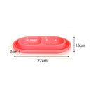 Drinking Water Dish 2 Bowls Dog Feeder Cat Anti Ant With Notch Pet Supplies