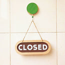 Hanging Sign Wood Decoration Club Art Double Sides Open Closed Business Notice