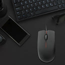 USB Wired Optical Mouse Desktop Laptop PC Ergonomics Office Mice (Black)