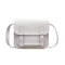 Hit Color Women Crossbody Bag Belt Buckle PU Mini Shoulder Pouch (White)