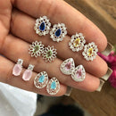 6Pairs Lady Rhinestone Crystal Earrings Drop Jewelry Ear Studs Earrings Boho Z
