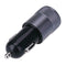 Metal Dual USB 2.1A Car Cigarette Lighter Adapter Charger(Gray+Black) A