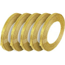 5 Rolls Glitter Ribbons, 0.24 Inch 25 Yards Metallic Ribbons for Crafters G I7R4