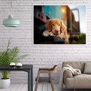 Full Round Drill Rhinestone Picture DIY Waiting Dog Mosaic Diamond Painting