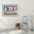 5D DIY Full Drill Diamond Painting Grassland Horses Cross Stitch (B1036)