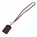 Rhinestone Bling Crystal Custom Lanyard Vertical ID Badge Holder (Red)