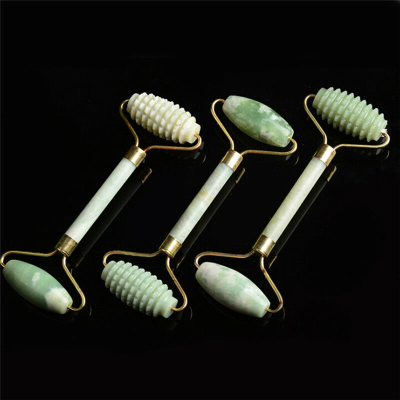 Natural Jade Stone Face Massager Roller Spa Head Neck Facial Beauty Tool A Kw