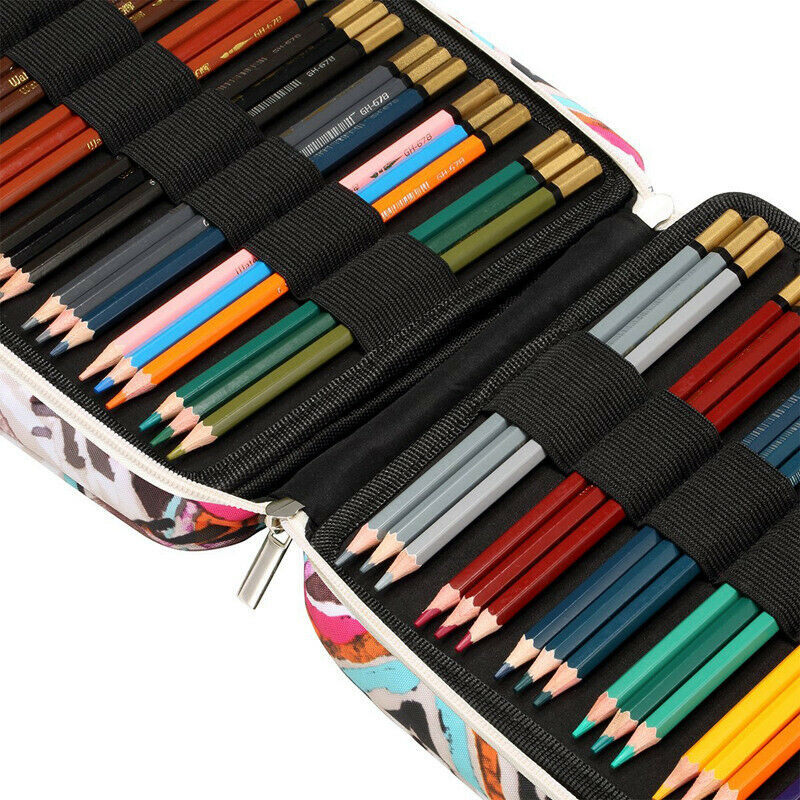 150 Slots Colored Pencils Universal Pencil Bag Pen Case School Stationery P G8F7