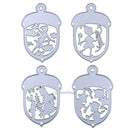 4pcs DIY Bookmark Cutting Dies Stencils Scrapbook Embossing Album Card Gift Pape