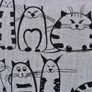 1pc Cat Shopping Tote Bag Big Canvas Handbag Shoulder Crossbody Bag Portable FT
