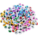 168-Pieces 12 mm Wiggle Eyes Multi Color Sticky Eyes Black with Self Adhesive