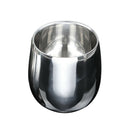6x Stainless Steel Curved Double Wall Cup Beer Mug Beverage Drinkware 200ml