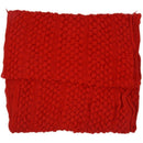 Women Warm Knit Neck Circle Wool Cowl Snood Long Scarf - Red Z4R8