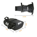 Bicycle Saddle Bag Black Under Seat Organizer w/ Tail Light Hanger Waterproof