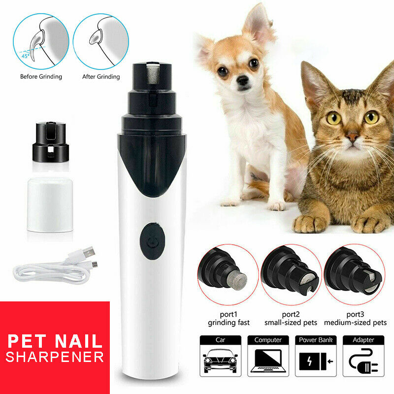 Electric Dog Pet Nail Grinder Cat Nail Claw Paw Toe Clipper Trimmer Grooming Kit