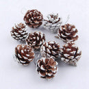 9 Pieces Christmas Pine Cones Ornaments for Xmas Tree Party Decorations Cra