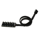 PC Fan Power 1 Female to 5 Male 4-pin/3-pin Socket Fan Hub Splitter Cable for PC