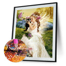 5D DIY Round Drill Diamond Painting Girl Cat Cross Stitch Embroidery Mosaic