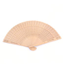 Chinese Bamboo Folding Hand Fan Wedding Party Flower Pattern Retro Gift Woodã€NME