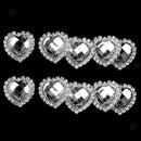 10pcs Heart Shape Buttons Embellishments Flatback Wedding Craft Decor 30mm