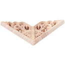 8*8cm Wood Carved Corner Onlay Applique Decor Furniture Craft Unpainted