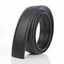 Black Luxury Men PU Leather Belt Wristband Strap Without K Buckle Automatic J0D1