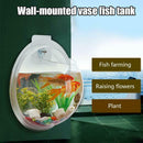 Plant Vase Tank Aquarium J9VV Clear Fish Wall Hanging Pot Acrylic Flower Cover