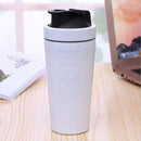 25oz White Stainless Steel Protein Mixer Blender Shaker Cup Water Bottle