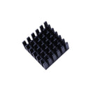 Aluminium Heat Diffuse Cooling Fin Heatsink 25mm x 25mm x 15mm 10 Pcs Black G3T5