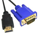 1.8m HDMI Male to VGA Male Cable HDTV Projector 1080P Video Adapter Cord