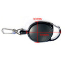 Metal Retractable Key Chain Card Badge Holder Steel Recoil Ring Pull Belt Clip