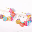 1Pair fashion colour lace petal exaggerated circle earrings  earriSEAU