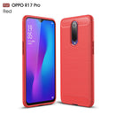 Soft TPU Case for OPPO R17 Pro Carbon Fiber Shockproof Protective Cover Red A