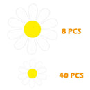 48pcs Daisy Flower Personalized PVC Car Stickers Auto Styling Body Decals