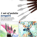 5PCS Set Stainless Palette Scraper Spatula For Artist R9A8 Painting HOT Oil L9J1