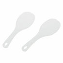 Plastic Rice Paddle Spoon Scoop 7.8 Inch Length 2 Pcs White E5K7