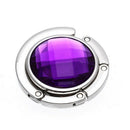 Folding Purse Handbag Holders Crystal Bag Hook Hanger Hold Purple Portable X1T6