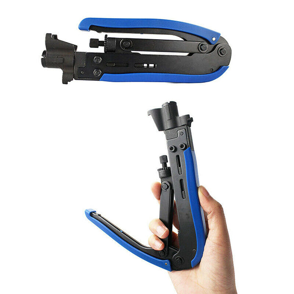 F-Connector Tool,Rg59 Rg6 Rg11 Coaxial Tool Adjustable Compression Tool,Cab C5E6